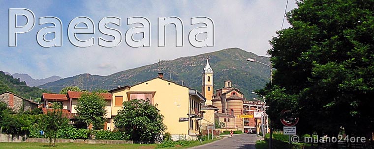 Paesana mit dem Mombracco, dem "Berg des Leonardo" im Hintergrund